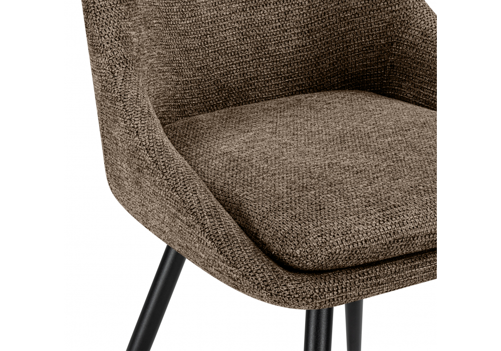 Стул на металлокаркасе Woodville Avian вращающийся светло-коричневый, черный, ножки черные