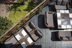 "Кон Панна" кресло из искусственного ротанга, цвет коричневый