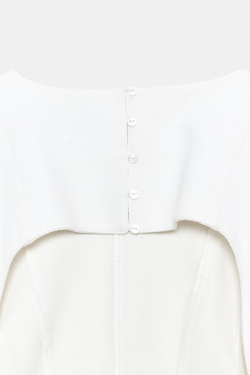 ZARA КОРОТКОЕ ПЛАТЬЕ С РЕМНЕМ, БЕЛЫЙ