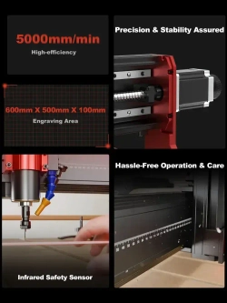 Twotrees фрезер по дереву TTC6050 Фрезерный станок с ЧПУ 3-осевой станок с ЧПУ СДЕЛАЙ САМ Лазерный гравер
