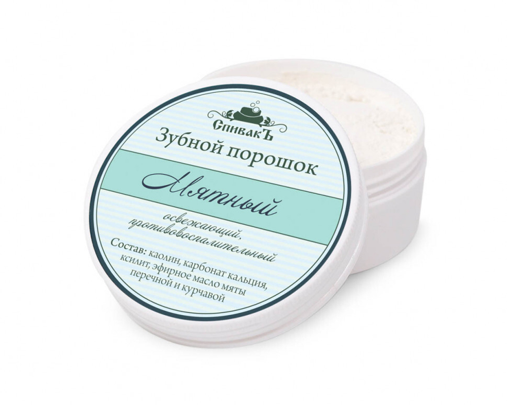 Зубной порошок Мятный, 50 г (2,32 б)