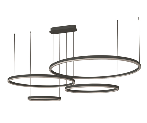 08204,19PA(4000K) Люстра димм. Тор черный Led 174W