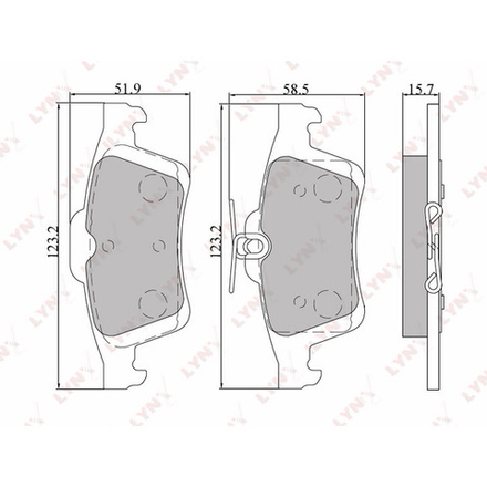 Тормозные колодки LYNX BD-5901 (AN-718)