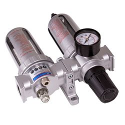 KING TONY (799A0-23C) Фильтр влагоотделитель с редуктором и лубрикатор 1/4", 10 бар