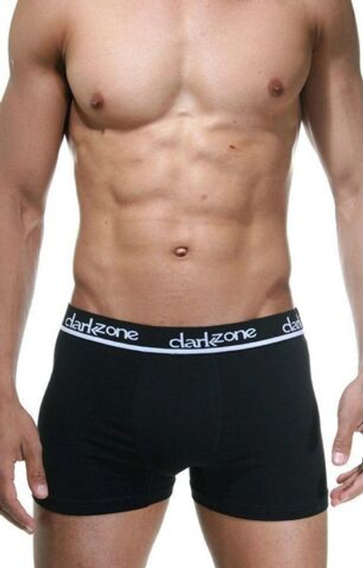 Черные хлопковые трусы-боксеры с брендированной резинкой (Размер: L) (Цвет: черный)