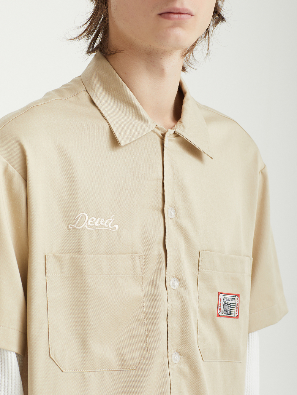 Мужская Рубашка Layered - Script