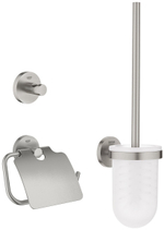 Набор аксессуаров GROHE Start 3 в 1 (туалетный ершик, крючок для банного халата, держатель для туалетной бумаги с крышкой) 41204DC0