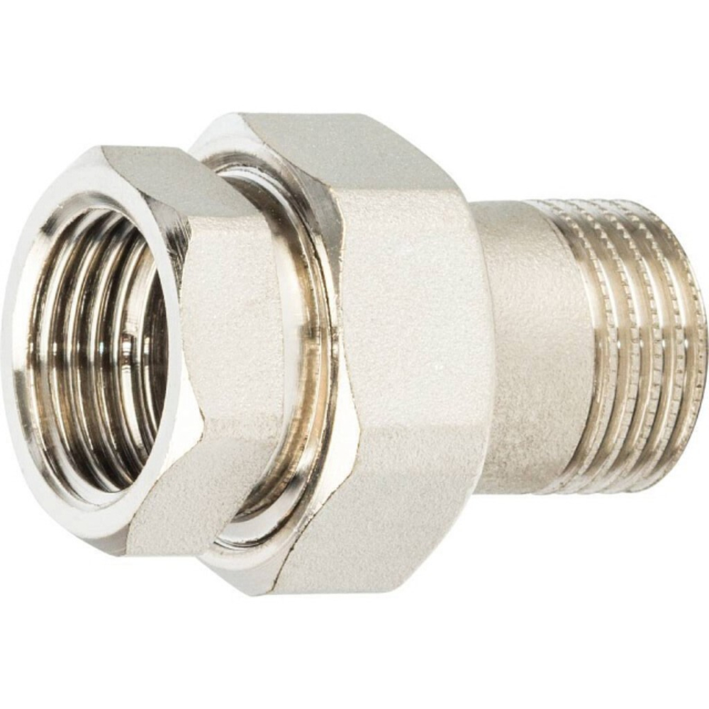 Американка STOUT никелированная прямая 1/2" ВР/НР O-Ring уплотнение