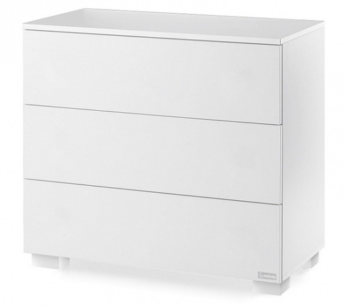 Большой комод с 3 ящиками Italbaby Lunetta Ovale белый