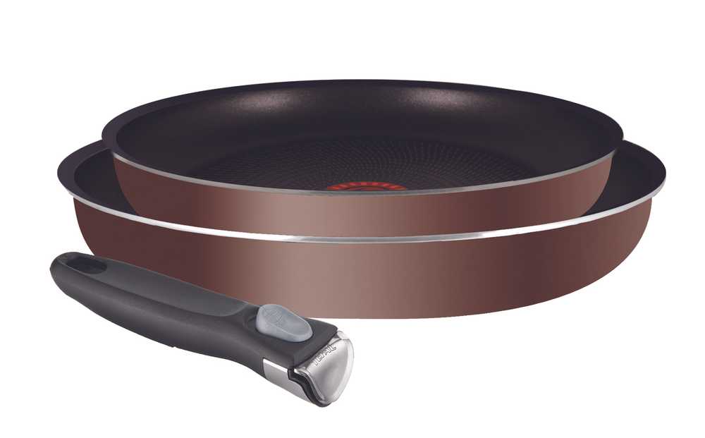 Набор посуды со съемной ручкой Tefal Ingenio Brown Handle 3 22/26см 04217810