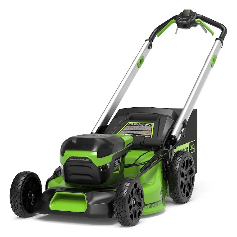 Газонокосилка аккумуляторная Greenworks GD60LM51SP 60В (1 x 5 Ач, Быстрое ЗУ) нож 51 см, 2514307/2944907/2954407