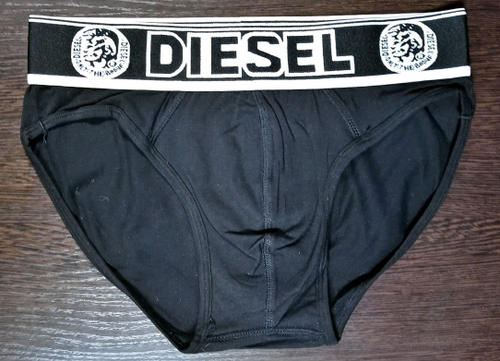 Трусы мужские "Diesel" 1 шт., хлопок, размер M, цвета чёрный, синий, серый