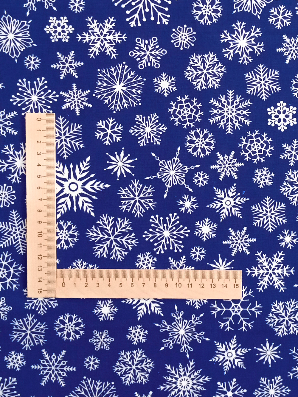 Ткань бязь плательная, рис. "Снежинки", ширина 150 см, арт. 611
