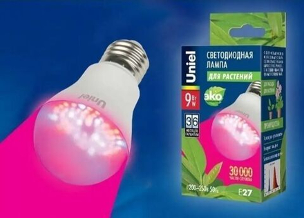 Фито-лампа для растений Uniel 9W E27