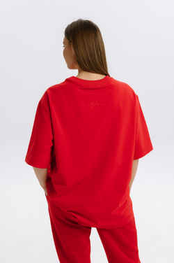 Футболка Mazzika Unisex Oversize OneSize, цвет красный