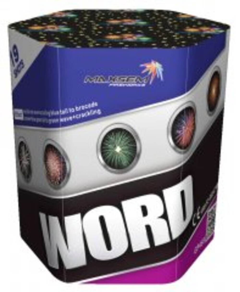 Батарея салютов "WORD"  19 залпов * 0.8"