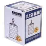 Сахарница стеклянная 350мл «Сладкая мечта» перо павлина