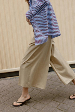 ZARA БРЮКИ-КЮЛОТЫ С РЕМНЕМ, МЯГКИЙ КАШТАНОВЫЙ