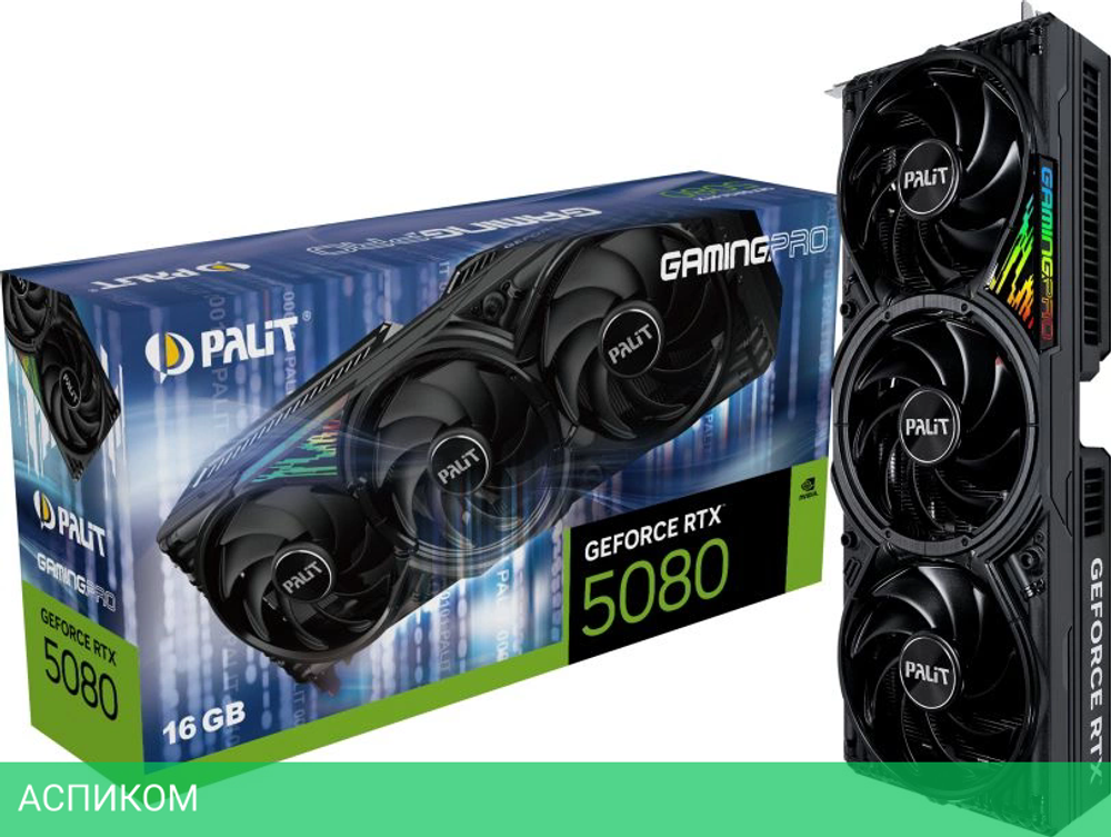 Видеокарта Palit RTX 5080 GamingPro 16GB GDDR7 (NE75080019T2-GB2031A)