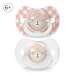Набор пустышек Suavinex Night&Day Wild розовый 6-18 мес, 2 шт