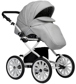 Детская коляска Indigo Special Plus 2 в 1 Is04 серая кожа