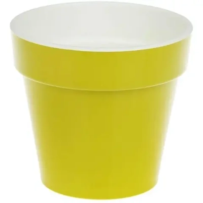 Кашпо для цветов пластиковое 1л «Порто» со вставкой фисташковый