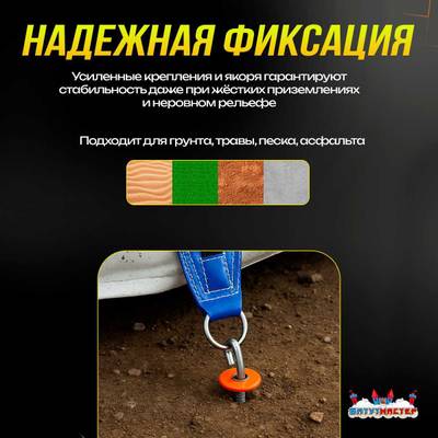 Надувная подушка «LandAir» для приземления и трюков, 4,5×3,5×0,46 м