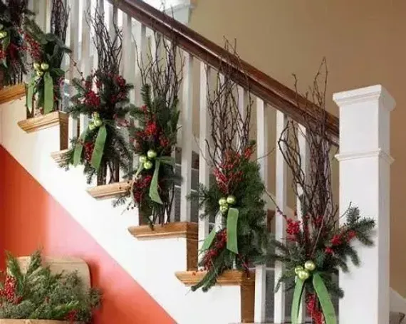 Декорированная ветка Беатрис 73 см., заснеженная, House of Seasons (83043)