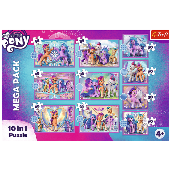 Puzzle &quot;10in1&quot; - Shining Ponies / Hasbro MLP Movie 2021