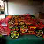 Семейный велосипед, трехместный, бирюзовый