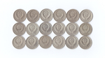 Набор 50 копеек СССР (18 монет):1964,66,68,69,74,77-87,91г (м),91г (л) VF-XF