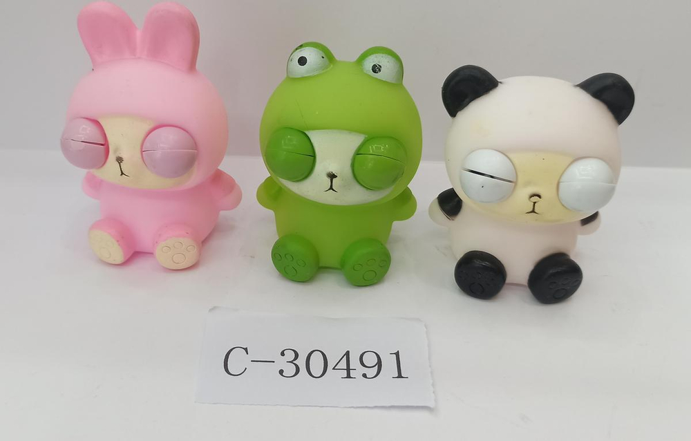 Мякиш с глазами животные, 3 вида микс, с-30491