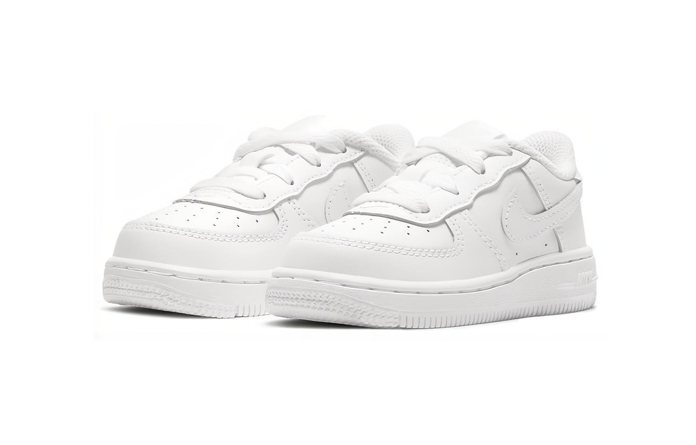 Baby Nike Air Force 1 LE non-slip shock absorption wear-resistant low-top sneakers pure white