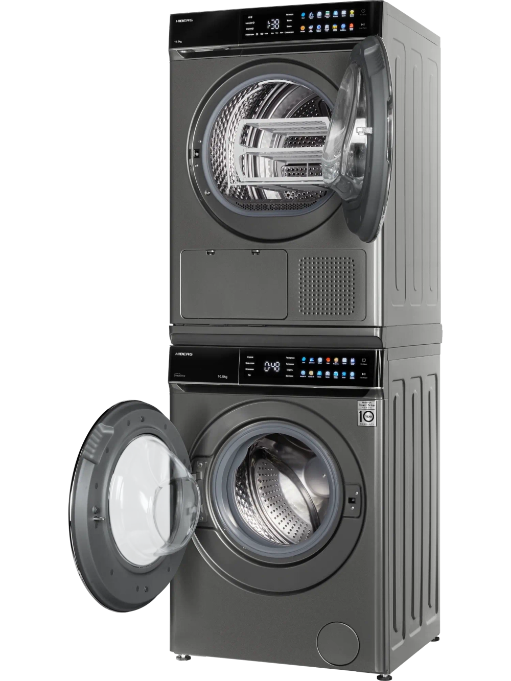 Сушильная машина Hiberg HDQ11 10 Sd + Стиральная машина Hiberg i-DDQ11 1014 Sd