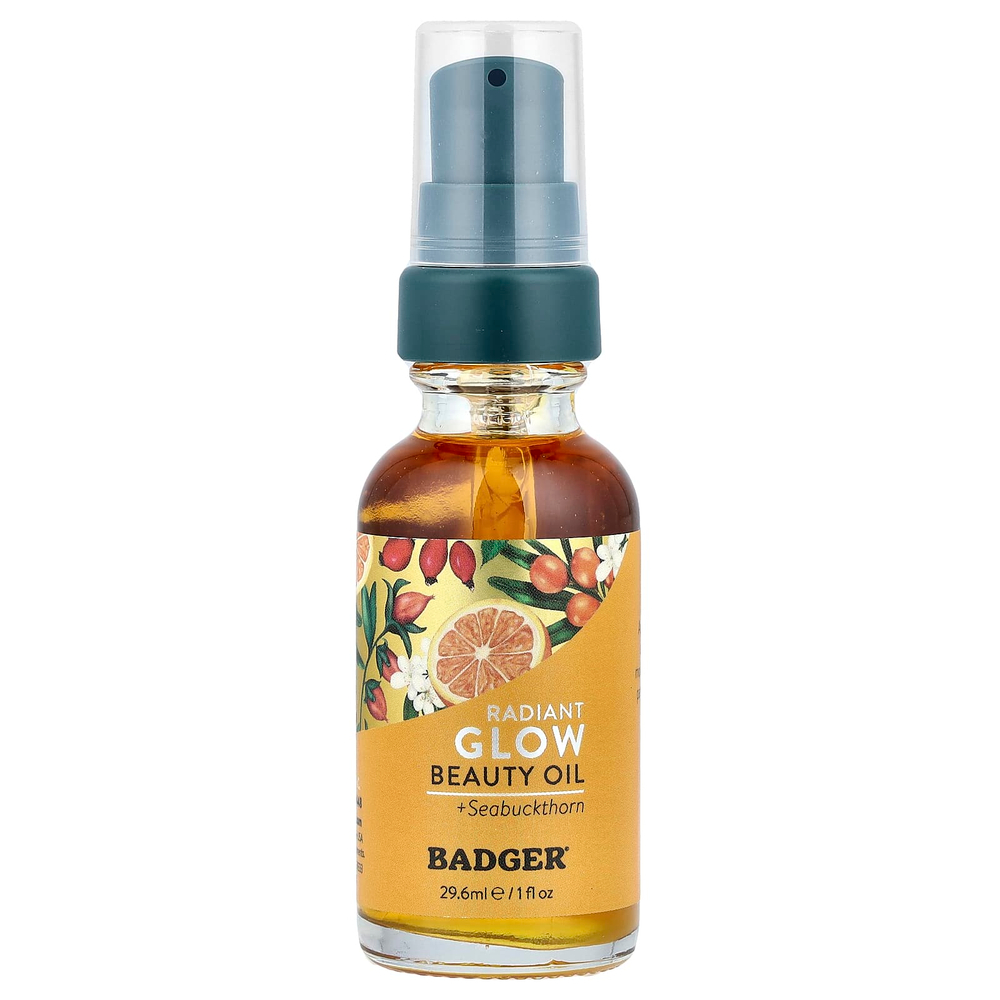 Badger, масло для сияния кожи с облепихой, 29,6 мл (1 жидк. унция)