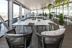 "Руссо" обеденный стол из HPL 150х80см, цвет "молочный"