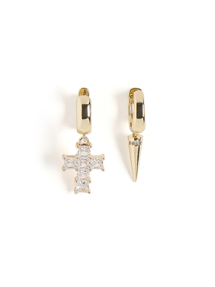 Серьги "Thorn and Cross" White Gold