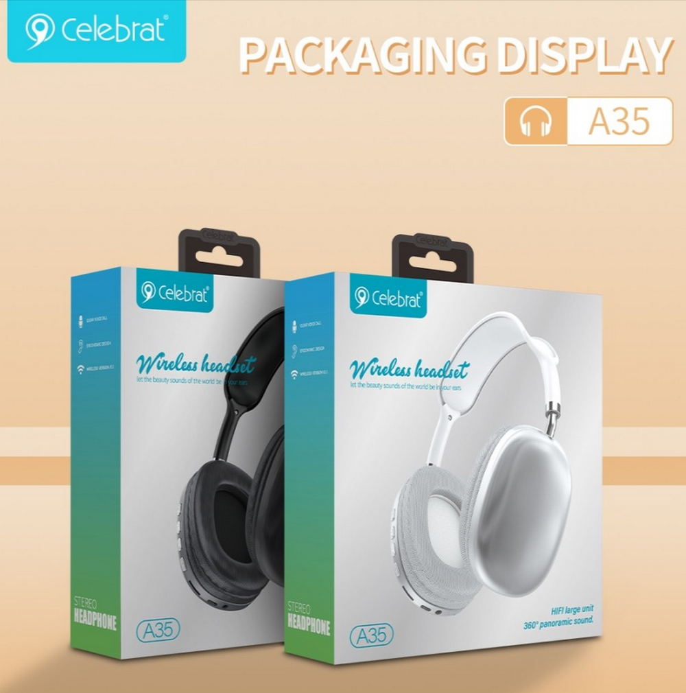 Наушники беспроводные полноразмерные STEREO Celebrat A35