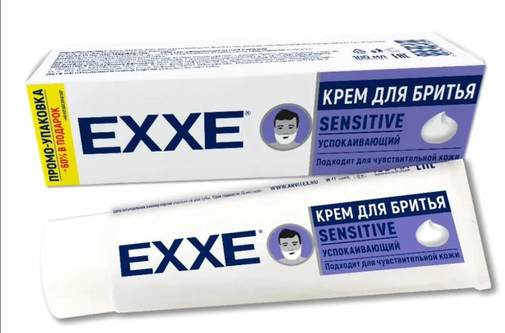 EXXE  крем для бритья 100мл для чувствит.кожи SENSITIVE /1/15