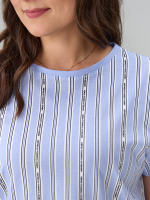 Футболка Фк-127/голубой-полоскабуквы