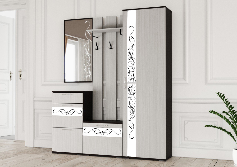 Прихожая Авалон Стекло Белое