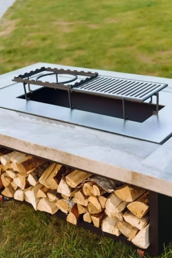 Дровяной гриль-стол Elbrus Grill Монблан 1760 (столешница 2400x1400 мм)