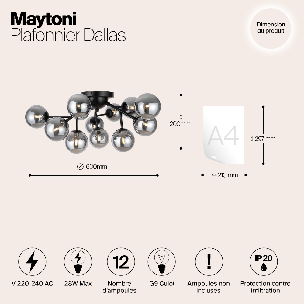 Потолочная люстра Maytoni MOD545CL-12B