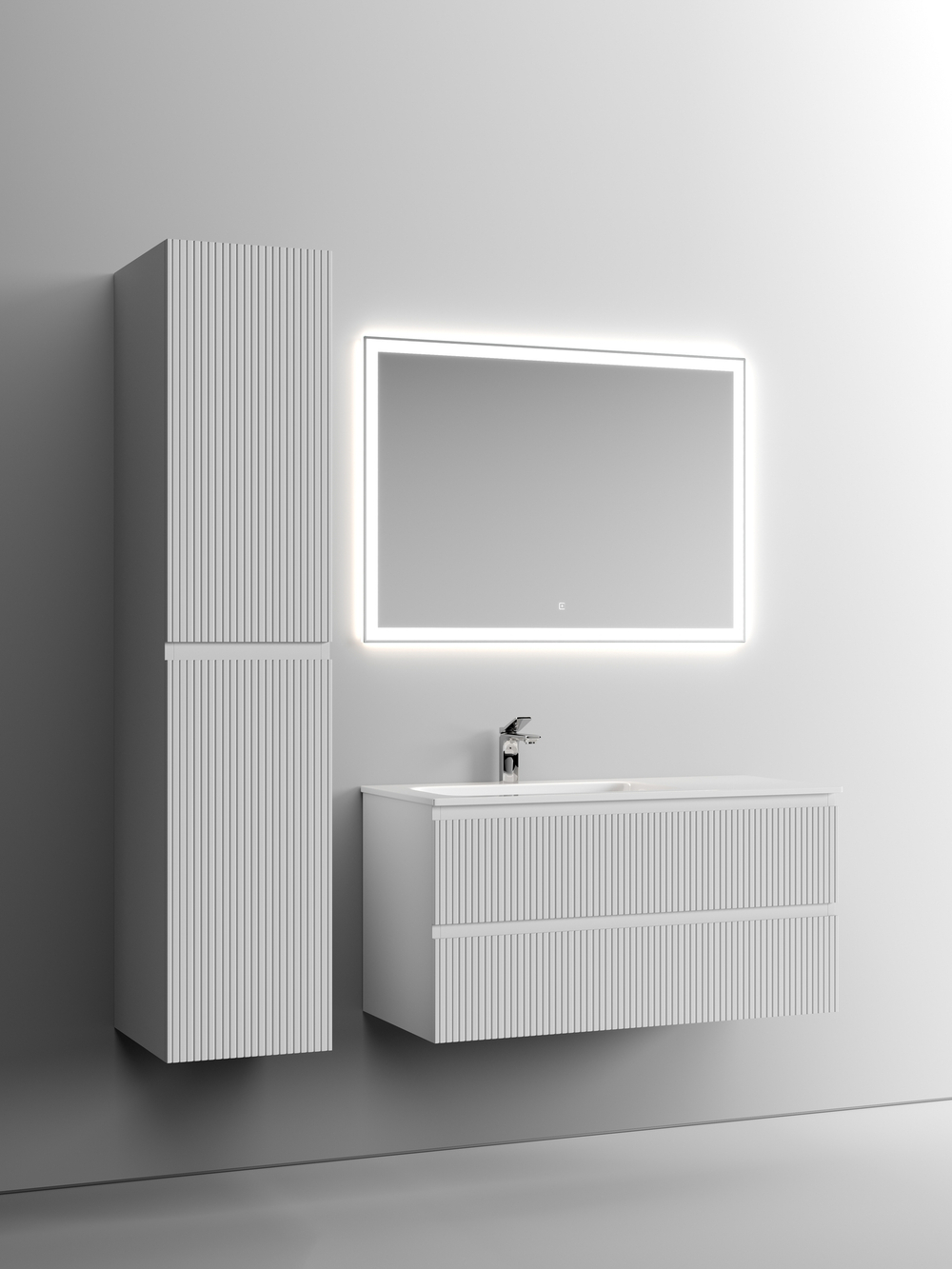 Тумба с раковиной Sancos Snob T 100 см SNT100LW левая, bianco