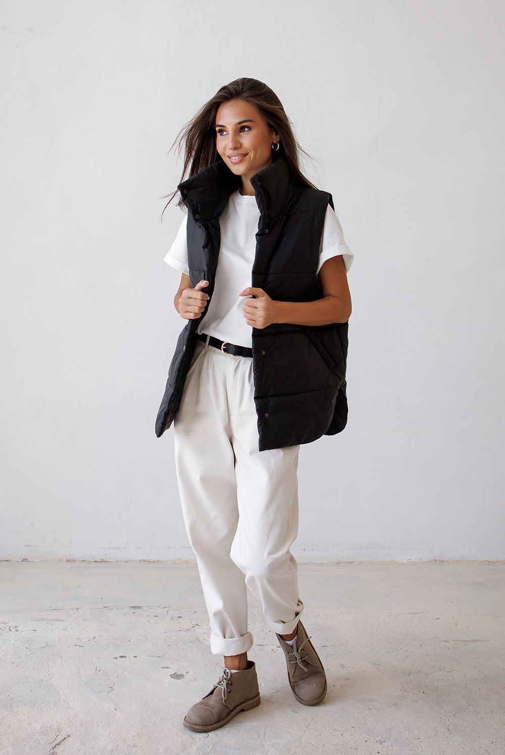 Жилет ko-ko-ko женский утеплённый черный