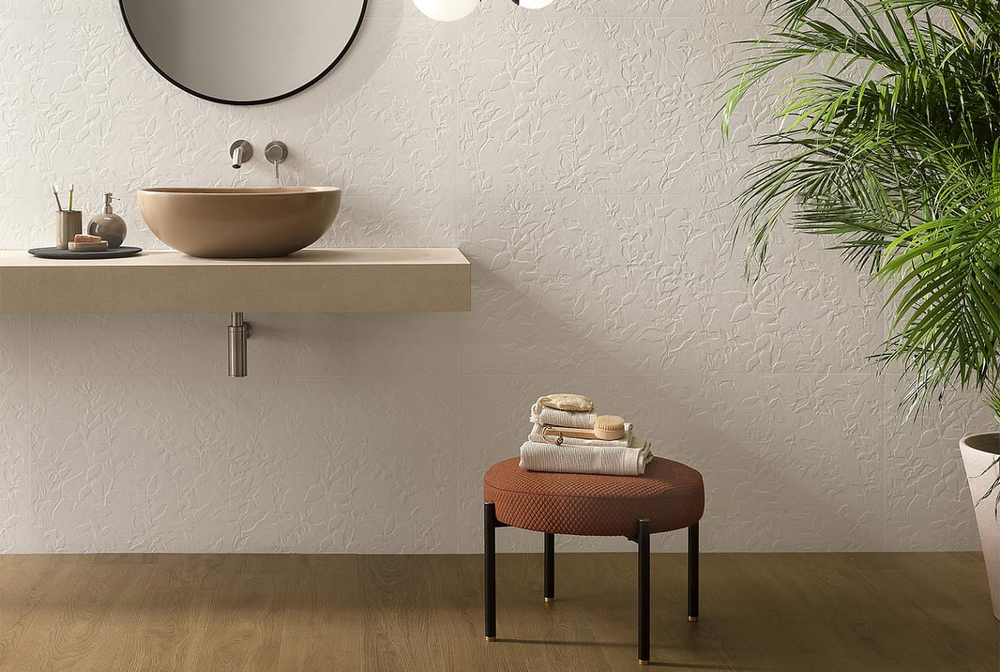 Atlas Concorde 3D Wall Plaster Plain White 50x120