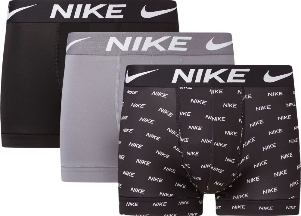 Мужские спортивные боксеры Nike Dri-FIT Essential Trunk 3P - cool grey/black