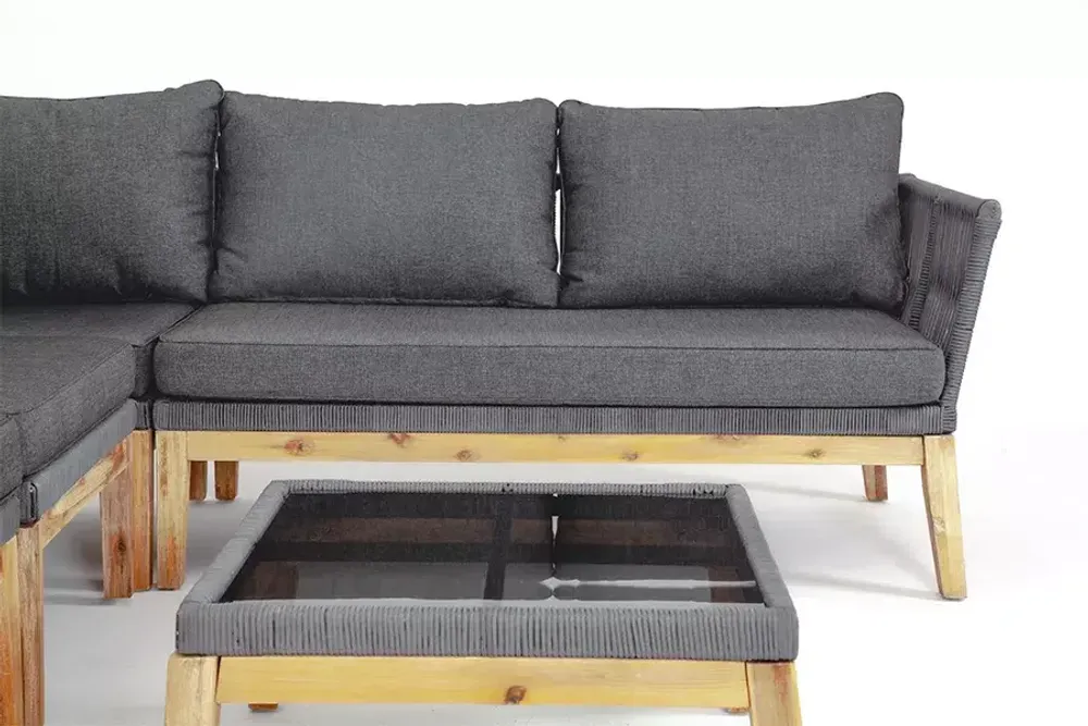 "Барселона" столик кофейный, деревянный каркас, акация