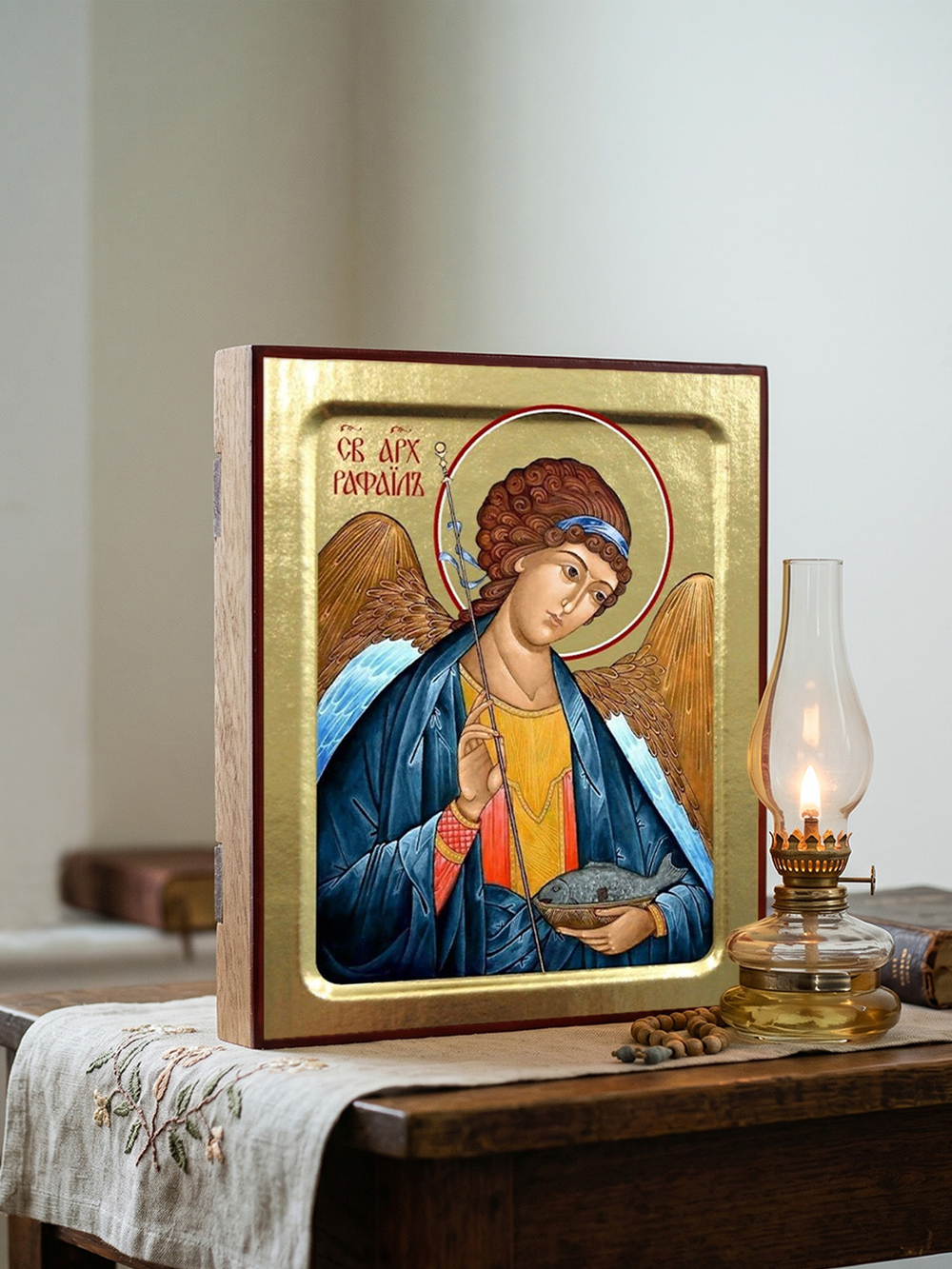 Икона Архангела Рафаила на дереве: 125 х 160 (Синопсисъ)