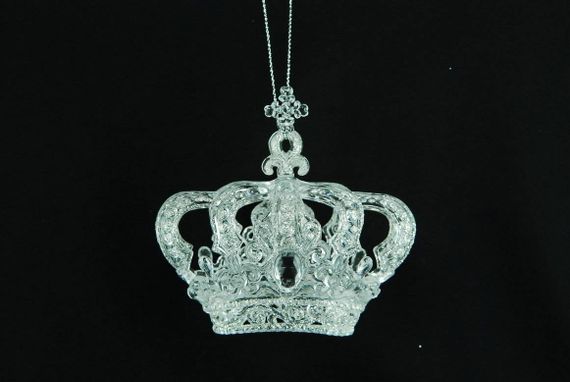 Украшение &quot;Корона 3D&quot; цвет серебро.12 см. (150041)